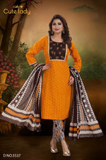 Load image into Gallery viewer, Cotton Embroidered Suit D.no. 5537
